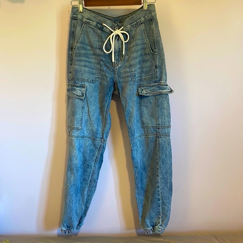 American Eagle cargo denim jogger